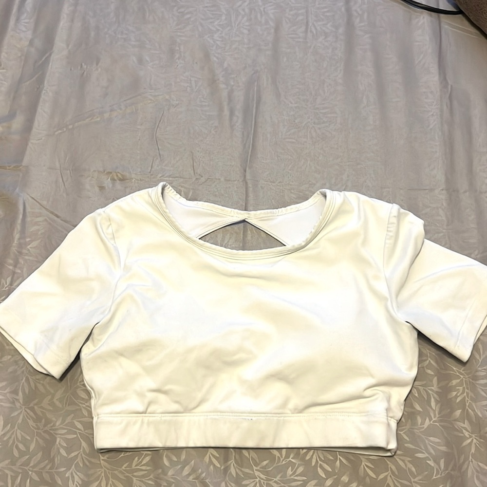 Amazon White workout top